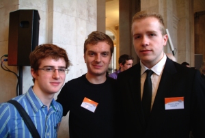 Eoin MacLachlan, Andrew Forde and Dominic James Gallagher at the Citizens’ Dialogue. Photo taken by Isabella De Luca.